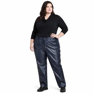 Abercrombie and Fitch Criss-Cross Waistband Black 90's Straight Pants Size 36